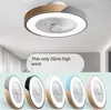 Invisible Fan Lamp Ceiling Living Room Nordic Restaurant Bedroom LED Remote Control