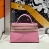 10a mini väska topp handgjorda väska högkvalitativa plånbok handväska koppling väska designer rosa väska purses läder kors kropp mode axel väska kvinnor mini lady väska sadel väska ny