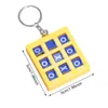 Party Favor 4Pcs/Set Mini Tic Tac Toe Toy With Key Ring Pendant Toys Colourful Portable Birthday Gift For Kids