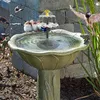 Décorations de jardin Pompe de bain d'oiseau à 3 niveaux DIY Fontaine d'eau solaire avec panneau multifonction pour cour patio balcon