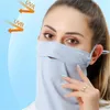 Bandanas Masque de protection solaire pour cyclisme en plein air, anti-ultraviolet, anti-poussière, type d'oreille suspendue, pare-soleil à 360 degrés, foulard respirant pour l'équitation