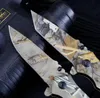 Mini fällkniv rostfritt stål kamouflage taktisk jaktkniv utomhus camping överlevnad knivar bärbara fickknivar