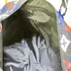 Sac de voyage en cuir véritable pour hommes et femmes, sacs à bandoulière de haute qualité, sac de voyage unisexe, lettre Graffiti imprimée, grand sac à bagages, désordre de voyage