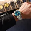 POEDAGAR Luxury Watch for Man Elegant Date Week Waterproof Luminous Men Quartz Stainless Steel Sports Mens Watches reloj 240311