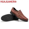 Casual Shoes Mens Slip On Leather Loafers Male Lightweight Flats Walking Fashion Business Formal Mocasines Hombre