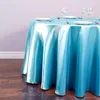 Nappe de table en satin noir uni, 20 couleurs, pour la maison, la salle à manger, la fête de noël, le banquet, 2024