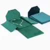 Visualizza Borsa per collana di perle in flanella di seta Borsa portaoggetti portatile multicolore per collana Imballaggio con pendente a catena con perline di giada