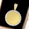 Iced Out Hip Hopjewelry Sterling Sier plaqué or VVS Moissanite diamant personnalisé photo collier pendentif