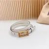 Hoge kwaliteit echt leer voor dames, luxe designerriem, unieke bamboe koperen gesp, 2,0 cm brede riem, damesmode-accessoires, geleverd met doos