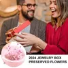 Decoratieve Bloemen Creatieve Roos Geschenkdoos Ring Ketting Bewaarde Bloem Sieraden Voor Vriendin Moeder Kerst Valentijnsdag Geschenken
