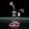 Percolateur en verre Bong, plates-formes de tampons de verre recycler avec banger en quartz, tuyaux en verre de percolateur de couleur, tuyaux d'eau en verre borosilicate, accessoires fumeurs, lisse de hippies