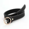 Womens Belt Domineering Fashion Trend Simple Round Buckle Korean Version Versatile and Su tble Large Pants