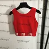 Letters Design Camis Girls Knit Camisole Summer Sleeveless Tops Beach Style Breathable Tees 3 Colors Elastic Vests Shirt