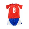 2024 Chile ALEXIS VARGAS Seleção Nacional Kids Kit Camisa de Futebol OSORIO PEREZ OSORIO Home Away Criança Camisas de Futebol Uniformes de Manga Curta