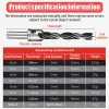 3-10mm HSS-räknare borrbituppsättning REAMER Träbearbetning avfasning Borr L-WRENCH MOTBORE HOLE CUTTER SCREW HOL