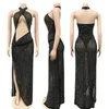 Casual Jurken 10 stks Groothandel Artikelen Voor Boutique Avond Vrouwen Sexy Boor Halter Verpakt Borst Split Gewaden Y2k Vestidos M12990_1