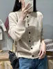 Pure Wool Cardigan Womens O-Neck Cardigan Autumn and Winter Long Sleeve Sweater High Quality Jacket Tops Fashion Korean 240323