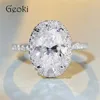 Cluster ringen zilver 925 originele 5 briljant geslepen diamant test verleden D kleur ovale FL Moissanite ring voor tienermeisjes echte edelsteen sieraden