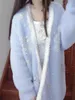 Maglieria da donna Perle scintillanti di lusso Perline Fiori con paillettes Spessa pelliccia sintetica Maglione Cardigan per le donne Autunno inverno Maglieria allentata Top