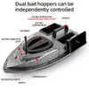 Remote Control GPS Bait Boat 40 Points 500M Auto Driving Return 1.5KG V700 RC Fish Finder Boat With Steering Light For Fishing