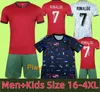 S-4XLファンプレーヤーサッカージャージロナウド2024ホームアウェイ24 25 CR7 MEN SHIIRT KIDS PORTUGAL BRUNO FERNANDES JOAO FELIX RUFA LEAO MEN KIT 99