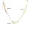 Colliers Duoying Double Name Collier Trois noms Collier personnalisé Bijoux Collier Collier Collier Famille Choker