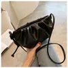 Drawstring Pu Dumpling Solid Leather Crossbody Bags For Women Luxury Female Shoulder Bag Designer Handbags Ladies Hand