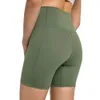 Lu Align Femme Tenue Taille Extensible Haute avec Short De Gym Motard Femme Contrôle du Ventre Fitness Entraînement Athlétique Short De Course avec Poche Latérale Lemon Lady Gry Sports Girl