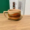 Tasses américaines rétro tasse à café créative poterie grossière petit déjeuner tasses à lait haut de gamme et exquis ménage cuisine Drinkware