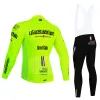 Sets Tour de Italie d'Italia Jersey Cycling Set Premium Antiuv Long Manchet Downhill Cycling Suit Autumn Quickdry Pro Racing Uniforme