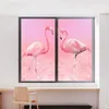 Window Stickers Film Privacy Flamingo Frosted Glass Sticker UV Blocking Heat Control Coverings Tint For Homedecor