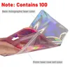 Envoltório de presente 500 pc resealable caneta holográfica cheiro à prova de zíper fechamento beadable sacos de embalagem para saco de armazenamento selável