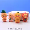 Cartoon Fruit Duck Doll 3D Network Red Dudu Duck Keychain PVC Soft Adhesive Hanger Hole Shoes Accessories Gift