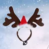 Dog Apparel Pet Christmas Head Decor Headband Antler For Festival Dress Up Antlers (Red Pattern)