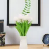 Fleurs décoratives 8 pièces Simulation tulipe simulée tulipes plante orner faux pour Vase plantes décoration artificielle bricolage branche émulsion