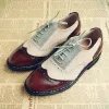 Sapatos casuais de estilo vintage de Oxfords para mulheres oxfords moda de couro genuíno colorido misto sapatos de mulheres planas oxfords sapatos únicos