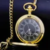 Pocket Watches Gold Smooth Simple Black Digital Display Quartz Watch Vintage Exquisite Chain Armband Halsband Mens och Womens Gift