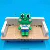 New 3D cartoon big eyed frog car keychain small gift with frog keychain hole shoe accessories as a gift