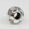 Pendentif de Football scintillant en argent Sterling S925, adapté aux pendentifs adaptés aux bracelets de perles, bijoux 798795C01, cadeau de mode Pendant