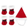 Одежда для собак, шляпа Санта-Клауса, комплект носков, рождественские шапки для кошек, защита для щенков и питомцев, Рождественский костюм для косплея, вечерние