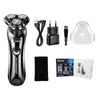 Electric Shavers Kemei Mens Shaver Waterproof 3D Rotary Fast uppladdningsbar med intelligent rengöringssystem Facial 2442