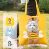 Transportadores para gatos, bolso de lona transpirable, bolso cruzado, perro pequeño, puede mostrar la cabeza, hombro, mochila para mascotas