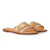 Designer tofflor Sandaler Kvinnor Män lyxiga skjutreglage Flat Mule Low Loafers Flat läderskor Slippare Flip Flop Ladies Beach Slide Summer