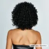 Parrucche per le parrucche per le parrucca riccia corta per donne nere afro parrucca riccia riccia con la parrucca di cosplay di onde profonde naturale sintetica