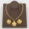 Necklace Earrings Set Italian Golden Color Jewelry Elegant Party Flower Design Pendant And Chain African Dubai