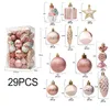 パーティーの装飾20/29pcsクリスマス特別な形のボックスギフトピンクシリーズ素材Exquisitechristmas Ball Baubles飾り飾り飾り装飾