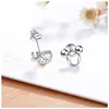 Bolzenohrringe Mini Mouse Hollow Cute Antier Minimalist Modeschmuck Großhandel für Frauen 2024 Geschenk Koreaner Ohrring