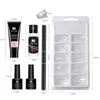 Poly-nagelgelset 6W LED-lamp Volledige manicurekit Snelle verlenging van nagels Vingertoppen bouwen Polygels-toolkit voor het ontwerpen van kunstnagels 240318