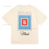 Rhude 셔츠 최고 장인 정신 Rhude Mens T 셔츠 여름 패션 디자이너 Tshirts Street Casual Short Sleeve Beach Style Rhude Tees Cotton Printing Rhude Shirt 668