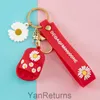 Internet Celebrity Nieuwe DIY Little Daisy Doll Slippers Chrysanthemum Keychain Trendy merkschoenen paar sleutelhanger tas hanger